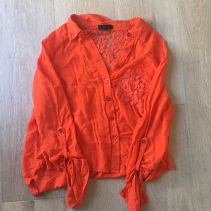 Button up long sleeve top